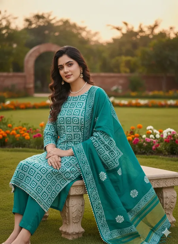 Green_Premium_Jacquard_Gaji_Silk_Dress_Material_For_Women_&_Girls