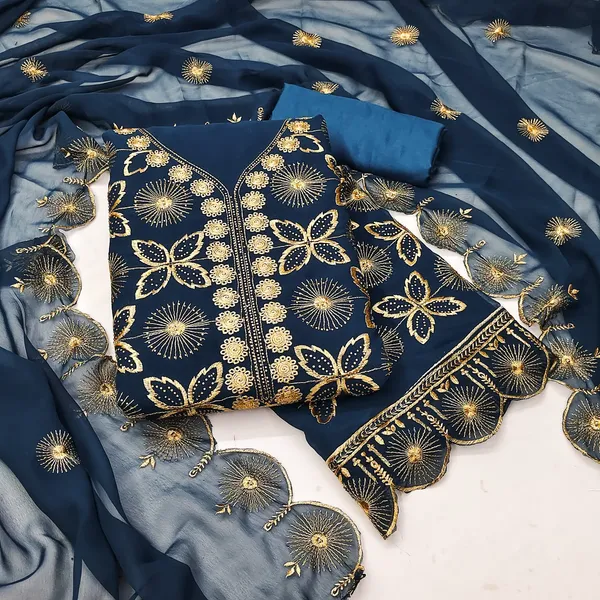 Navy_Blue_Premium_Georgette_Zari_Dress_Material_For_Women_&_Girls