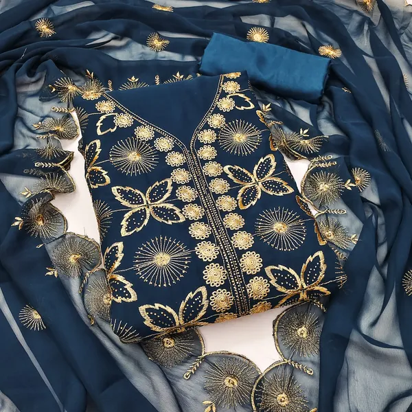 Navy_Blue_Premium_Georgette_Zari_Dress_Material_For_Women_&_Girls