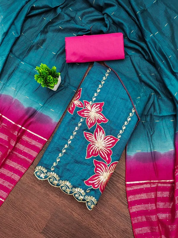 Rama_Blue_Premium_Coco_Silk_Dress_Material_For_Women_&_Girls