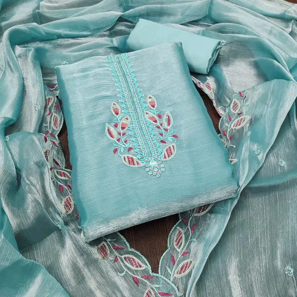 Sky_Blue_Premium_Barbarik_Silk_Dress_Material_For_Women_&_Girls