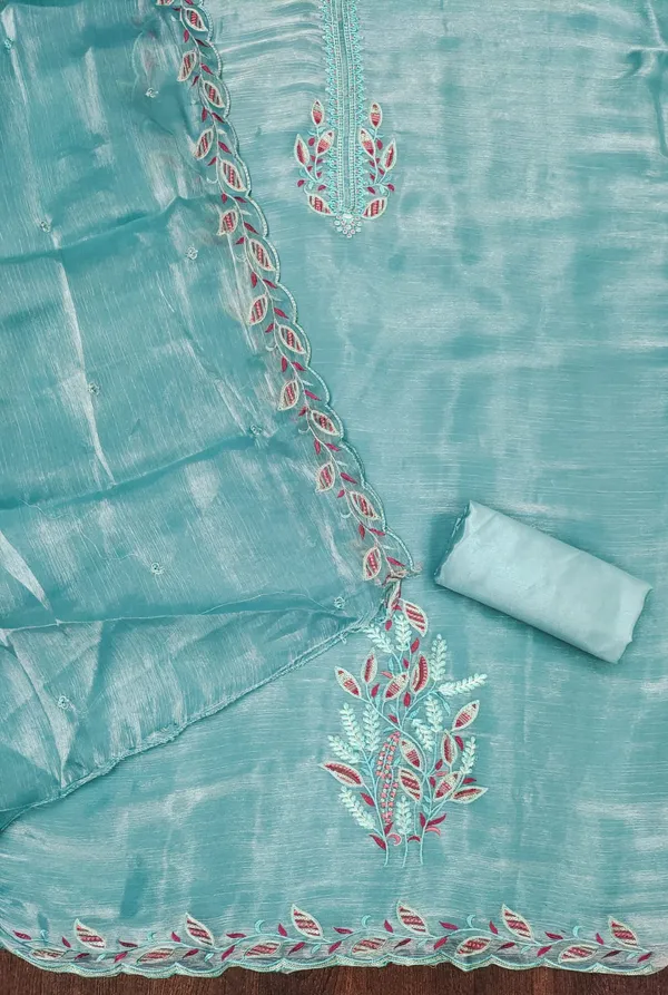 Sky_Blue_Premium_Barbarik_Silk_Dress_Material_For_Women_&_Girls