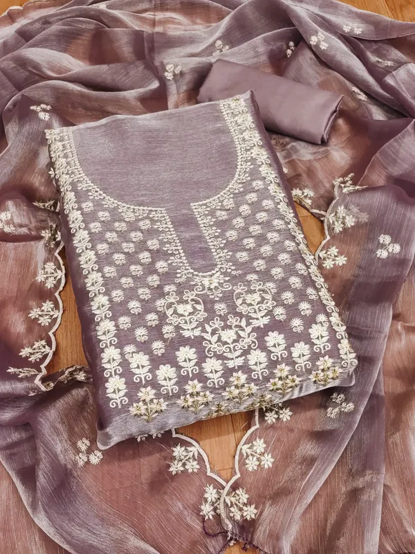 Lavender_Premium_Barbarik_Silk_Dress_Material_For_Women_&_Girls