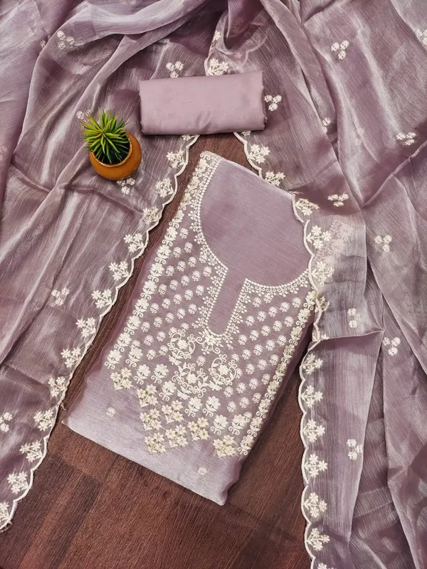 Lavender_Premium_Barbarik_Silk_Dress_Material_For_Women_&_Girls
