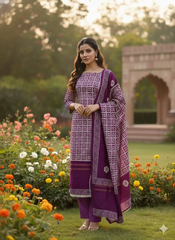 Purple_Premium_Jacquard_Gaji_Silk_Dress_Material_For_Women_&_Girls