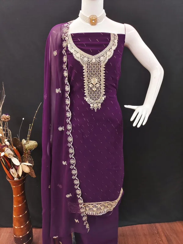 Purple_Premium_Georgette_Zari_Dress_Material_For_Women_&_Girls