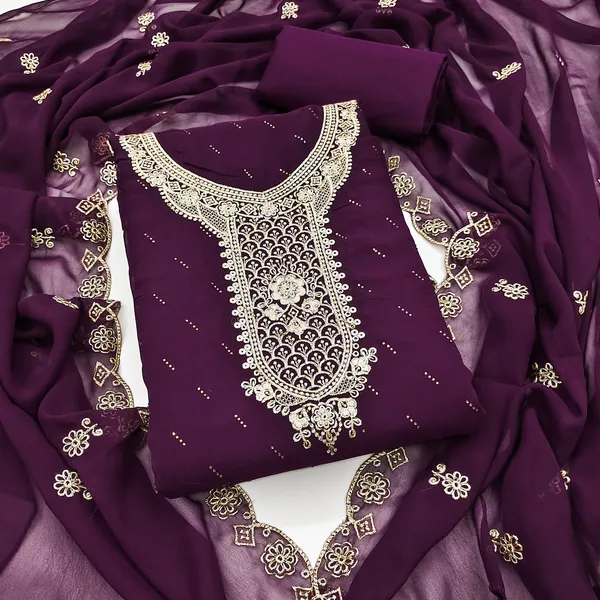 Purple_Premium_Georgette_Zari_Dress_Material_For_Women_&_Girls