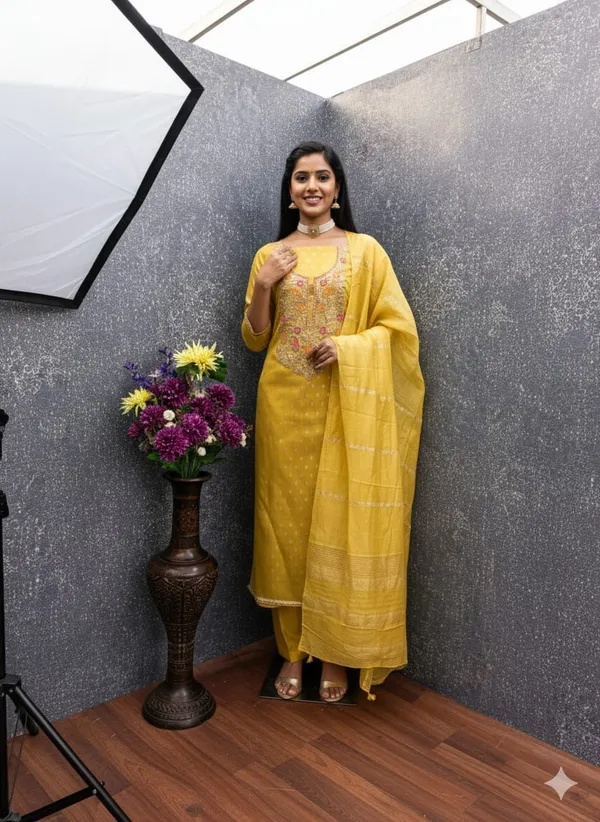 Yellow_Premium_Shimmer_Jacquard_Dress_Material_For_Women_&_Girls