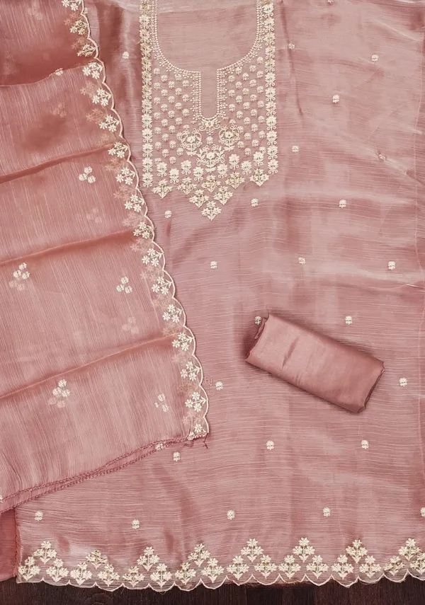 Peach_Premium_Barbarik_Silk_Dress_Material_For_Women_&_Girls