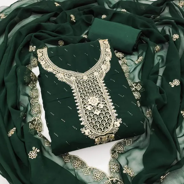 Green_Premium_Georgette_Zari_Dress_Material_For_Women_&_Girls