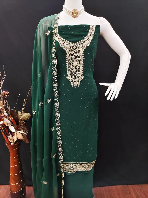 Green_Premium_Georgette_Zari_Dress_Material_For_Women_&_Girls