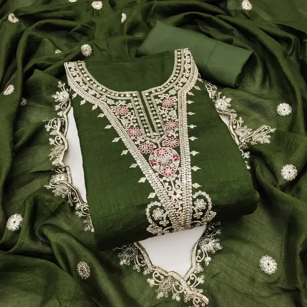 Green_Premium_Vichitra_Blooming_Dress_Material_For_Women_&_Girls