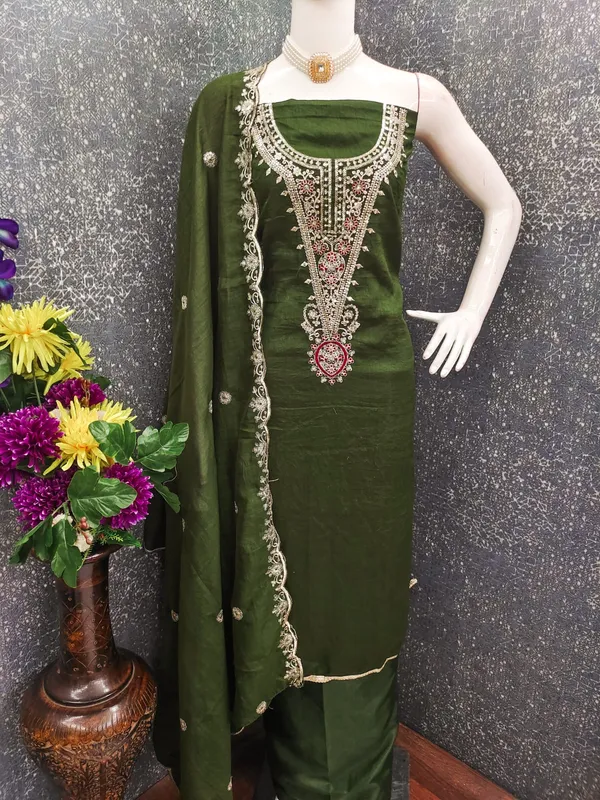 Green_Premium_Vichitra_Blooming_Dress_Material_For_Women_&_Girls