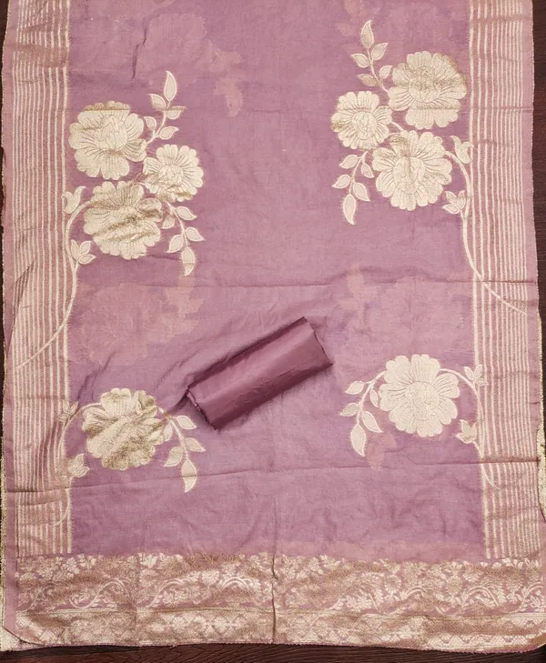 Lavender_Premium_Chinnon_Silk_Dress_Material_For_Women_&_Girls