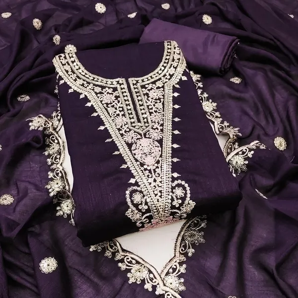 Violet_Premium_Vichitra_Blooming_Dress_Material_For_Women_&_Girls