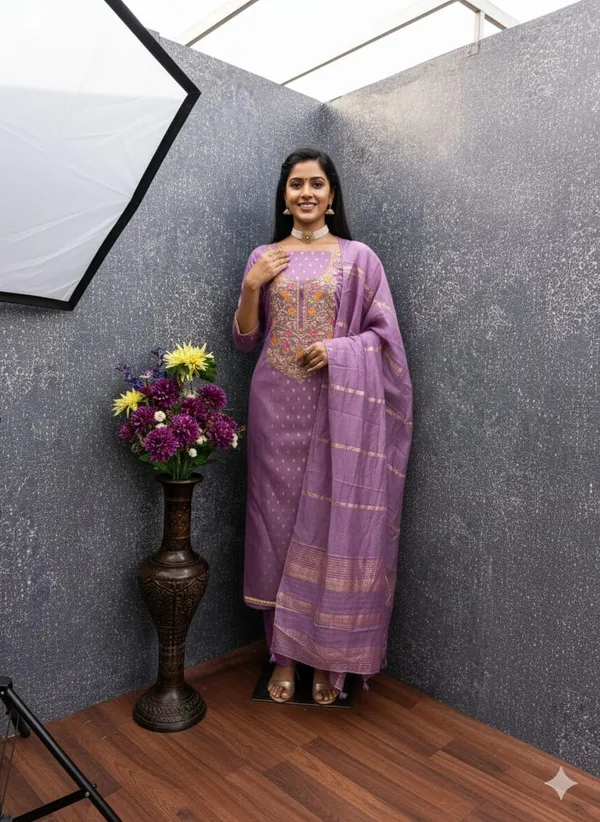 Lavender_Premium_Shimmer_Jacquard_Dress_Material_For_Women_&_Girls