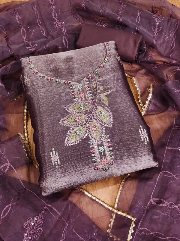 Purple_Premium_Barbarik_Silk_Dress_Material_For_Women_&_Girls