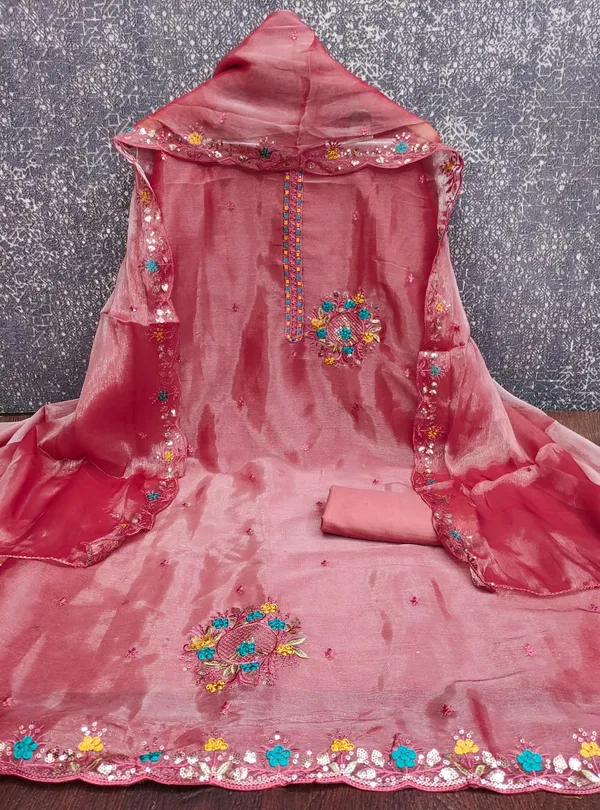 Pink_Premium_Barbarik_Silk_Dress_Material_For_Women_&_Girls