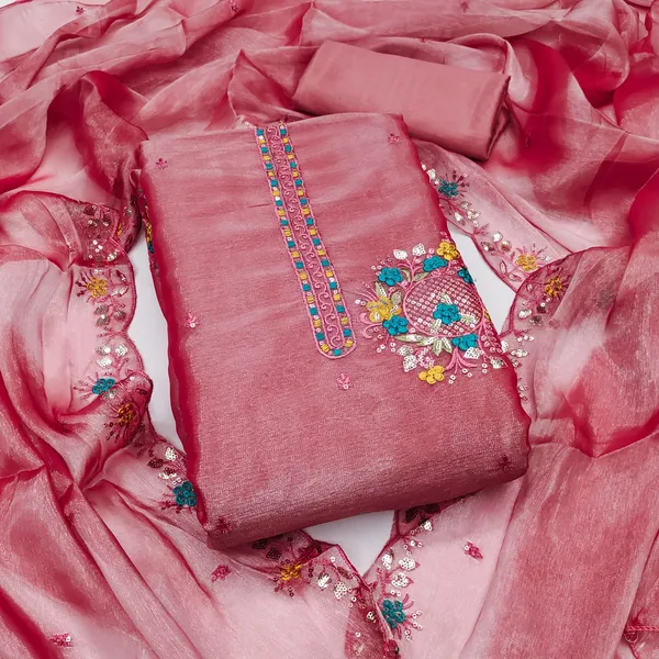 Pink_Premium_Barbarik_Silk_Dress_Material_For_Women_&_Girls