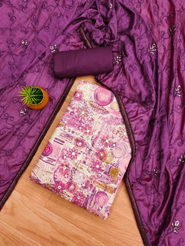 Purple_Premium_Permium_Cotton_Dress_Material_For_Women_&_Girls