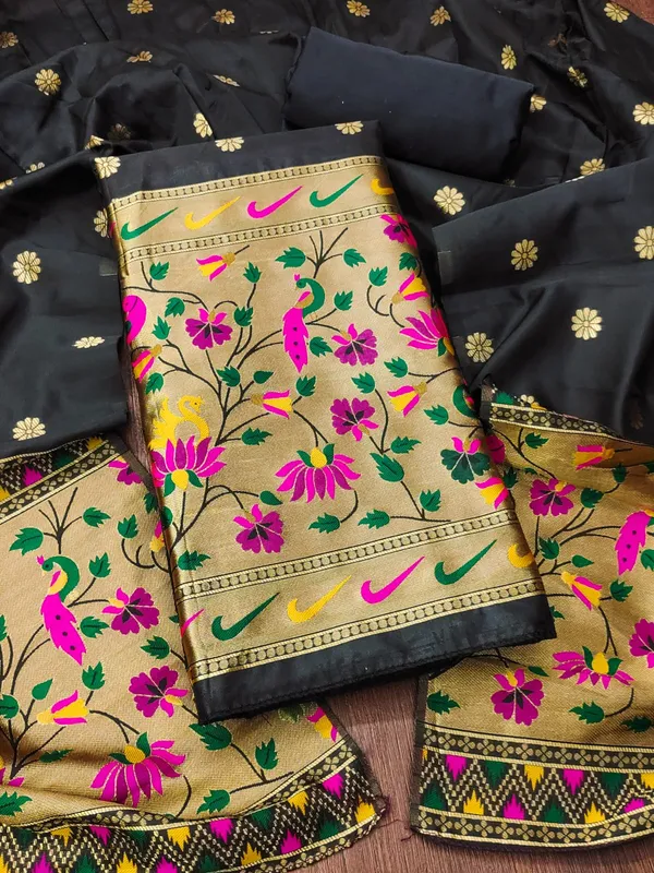 Black_Premium_Pure_Tapela_Silk_Dress_Material_For_Women_&_Girls