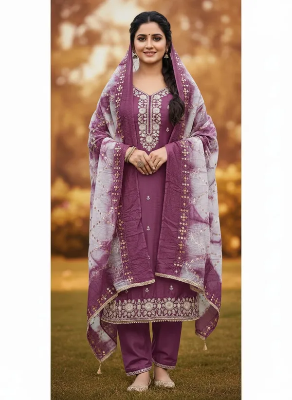 Purple_Premium_Coco_Silk_Dress_Material_For_Women_&_Girls