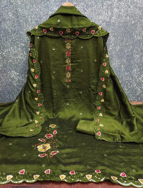 Green_Premium_Vichitra_Blooming_Dress_Material_For_Women_&_Girls