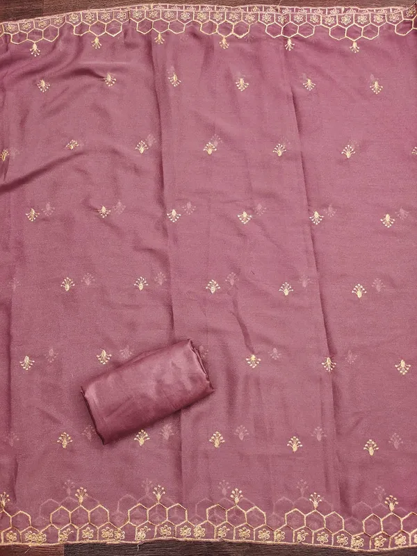 Pink_Premium_Star_Georgette_Dress_Material_For_Women_&_Girls