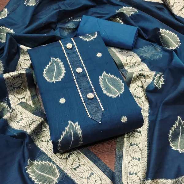 Navy_Blue_Premium_Shimmer_Jacquard_Dress_Material_For_Women_&_Girls