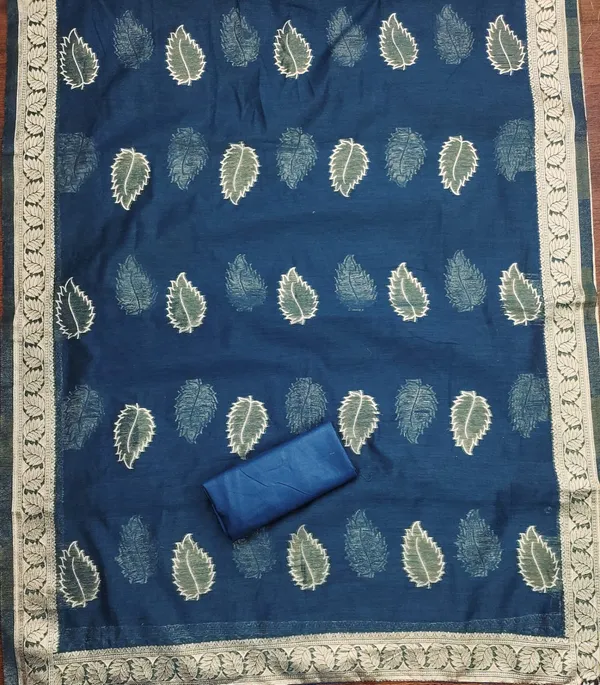 Navy_Blue_Premium_Shimmer_Jacquard_Dress_Material_For_Women_&_Girls