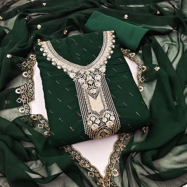 Green_Premium_Georgette_Zari_Dress_Material_For_Women_&_Girls