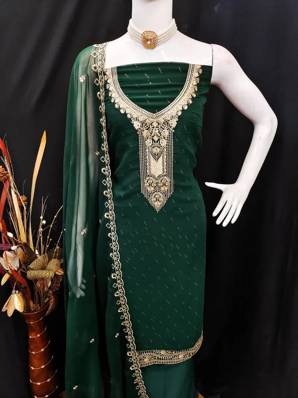 Green_Premium_Georgette_Zari_Dress_Material_For_Women_&_Girls
