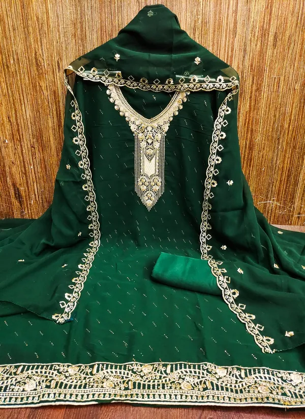 Green_Premium_Georgette_Zari_Dress_Material_For_Women_&_Girls