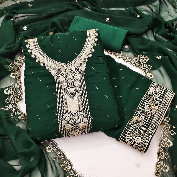 Green_Premium_Georgette_Zari_Dress_Material_For_Women_&_Girls
