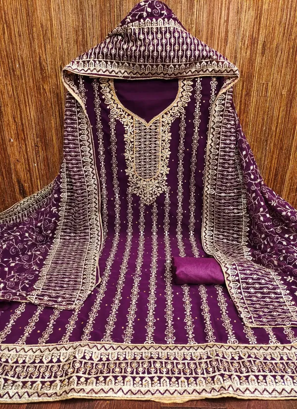 Purple_Premium_Georgette_Zari_Dress_Material_For_Women_&_Girls