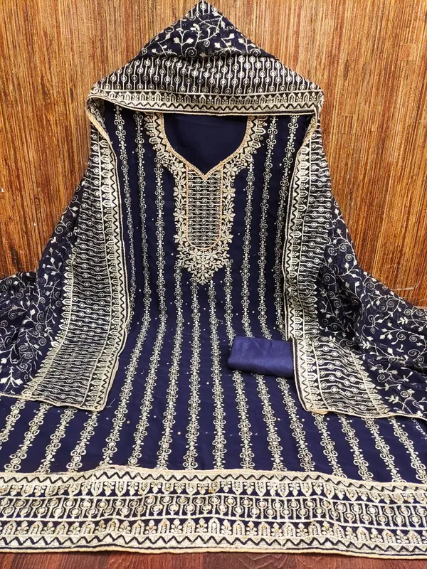 Navy_Blue_Premium_Georgette_Zari_Dress_Material_For_Women_&_Girls