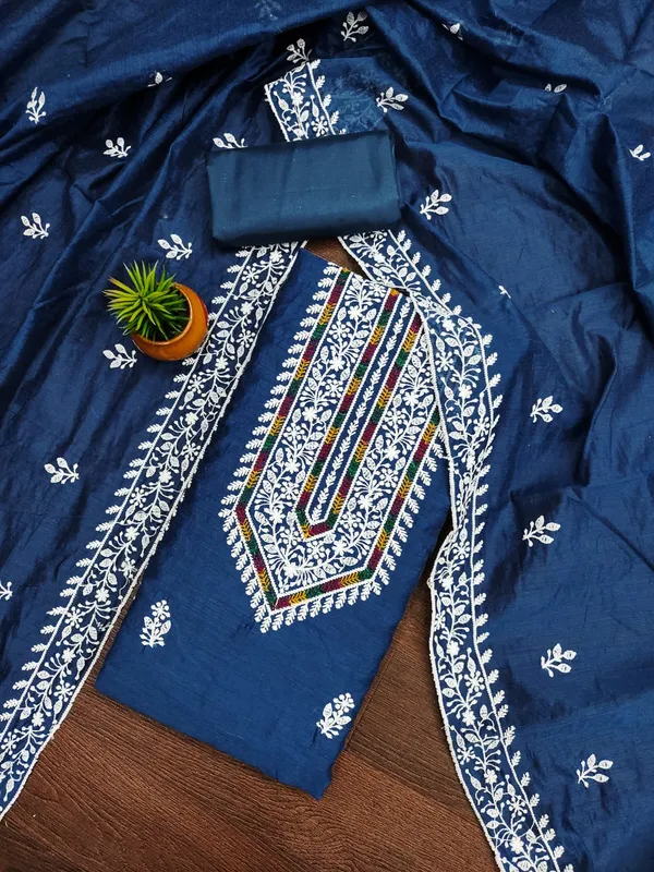 Navy_Blue_Premium_Modal_With_Lakhnavi_Work_Dress_Material_For_Women_&_Girls