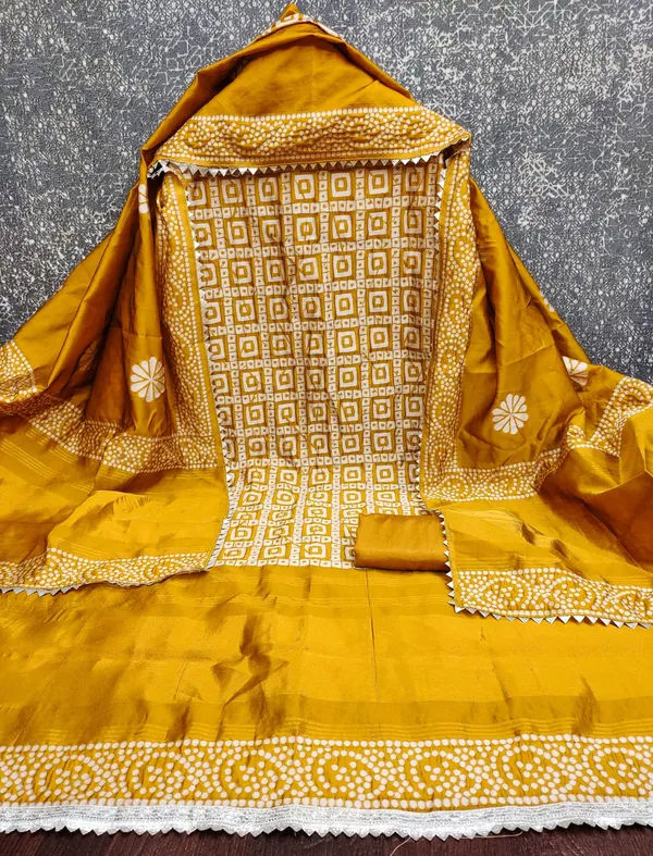 Yellow_Premium_Jacquard_Gaji_Silk_Dress_Material_For_Women_&_Girls