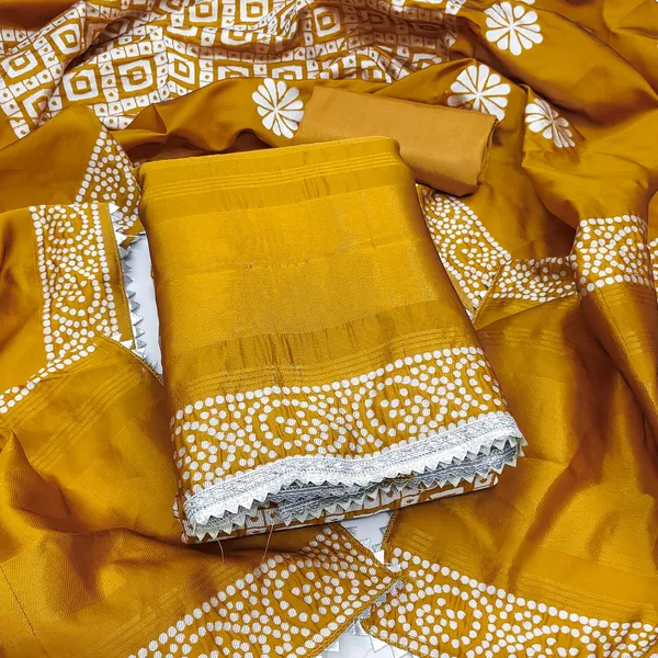 Yellow_Premium_Jacquard_Gaji_Silk_Dress_Material_For_Women_&_Girls