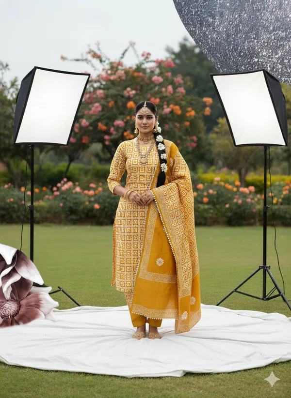 Yellow_Premium_Jacquard_Gaji_Silk_Dress_Material_For_Women_&_Girls