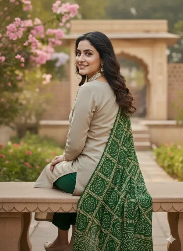 Green_&_Peach_Premium_Coco_Silk_Dress_Material_For_Women_&_Girls