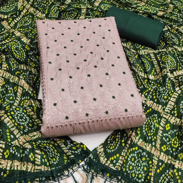 Green_&_Peach_Premium_Coco_Silk_Dress_Material_For_Women_&_Girls