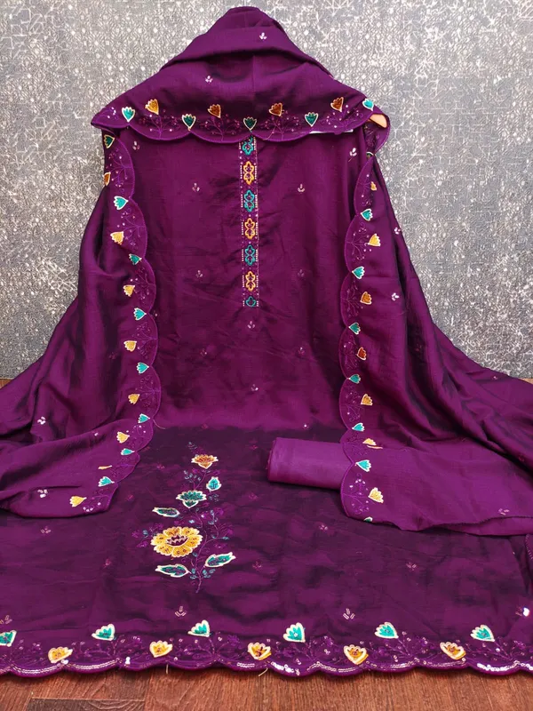Purple_Premium_Vichitra_Blooming_Dress_Material_For_Women_&_Girls