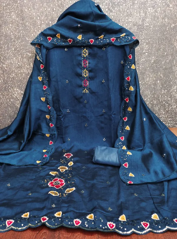 Navy_Blue_Premium_Vichitra_Blooming_Dress_Material_For_Women_&_Girls