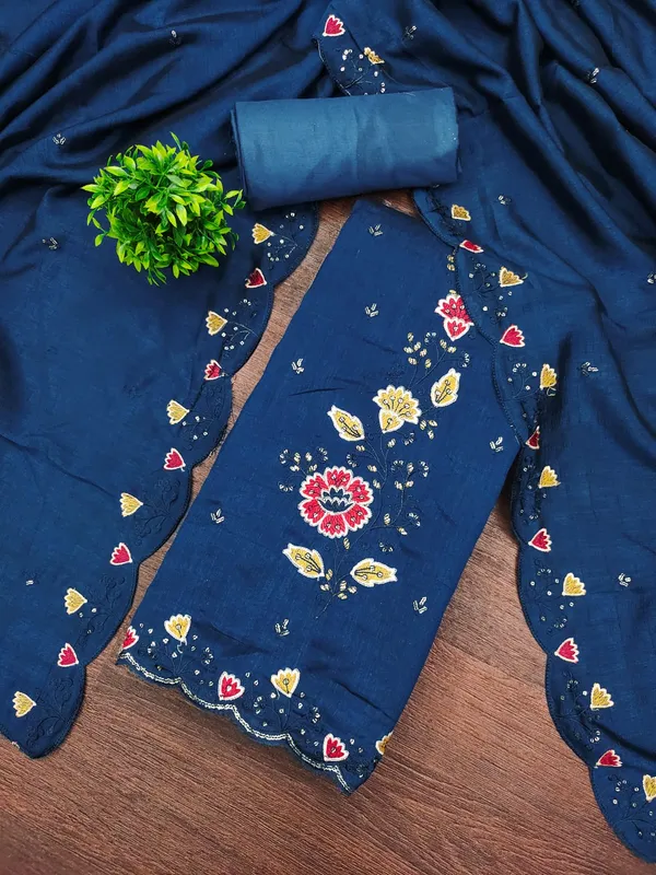 Navy_Blue_Premium_Vichitra_Blooming_Dress_Material_For_Women_&_Girls