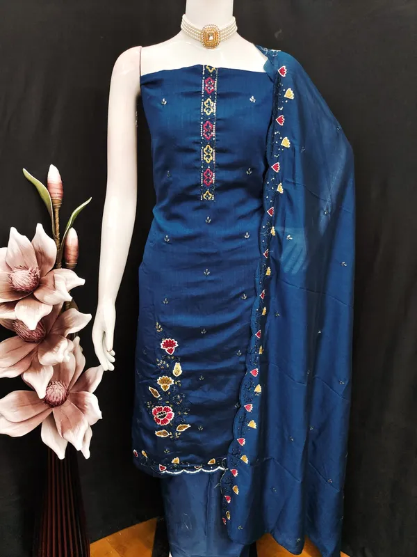 Navy_Blue_Premium_Vichitra_Blooming_Dress_Material_For_Women_&_Girls