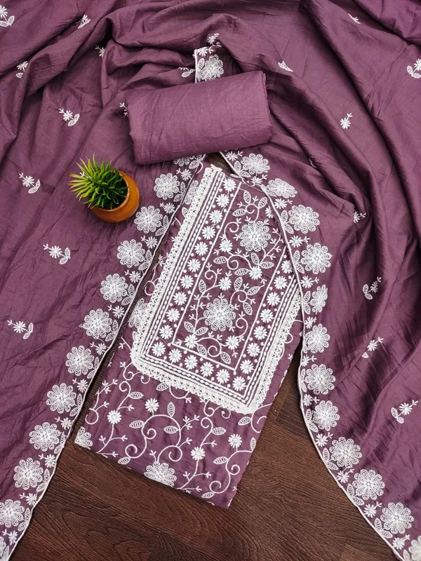 Lavender_Premium_Parampara_Silk_Dress_Material_For_Women_&_Girls