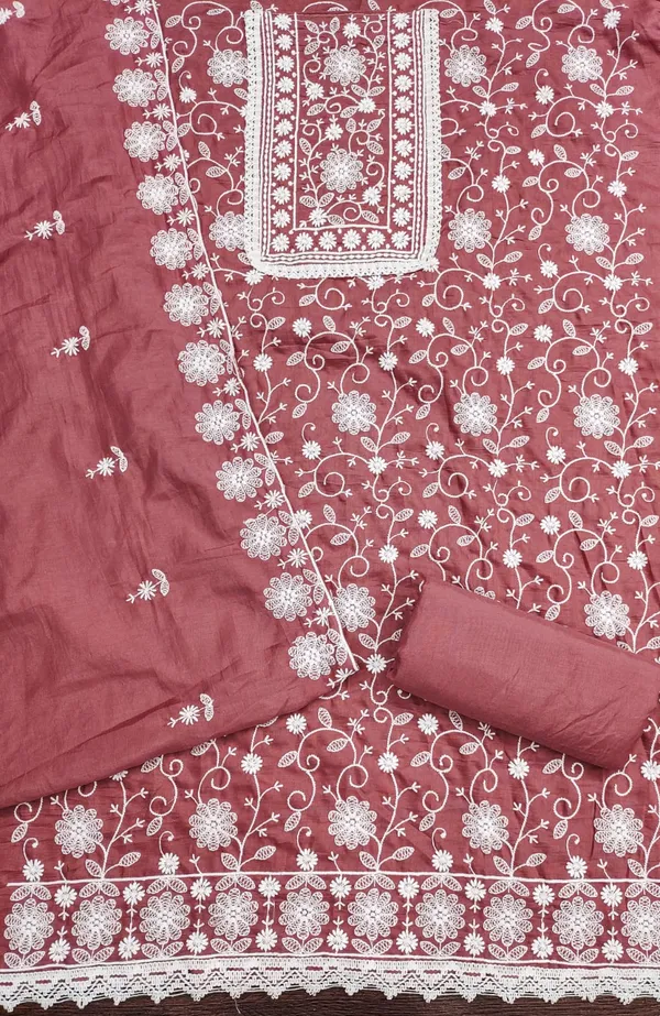Peach_Premium_Parampara_Silk_Dress_Material_For_Women_&_Girls