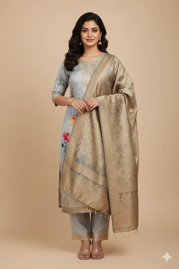 Light_Grey_Premium_Organza_Jacquard_Dress_Material_For_Women_&_Girls
