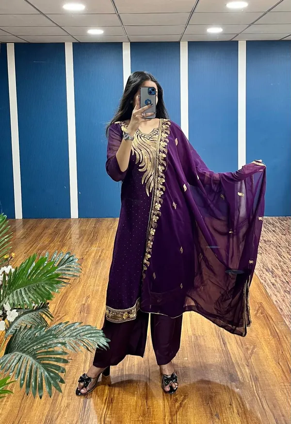 Purple_Premium_Georgette_Zari_Dress_Material_For_Women_&_Girls
